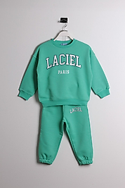 PARİS SLOGANLI YEŞİL TAKIM